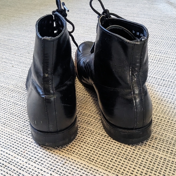 Men's Stacy Adams Black Leather Lace Up Boots Dress Work Business Size 14 - Picture 11 of 13